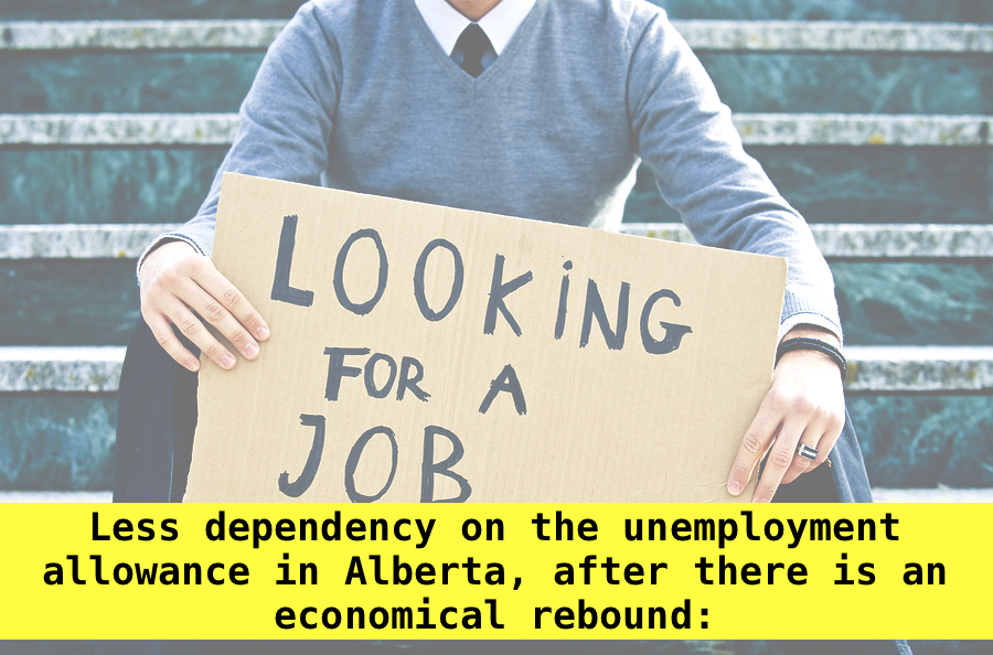 Less dependency on the unemployment allowance in Alberta, after there is an economical rebound