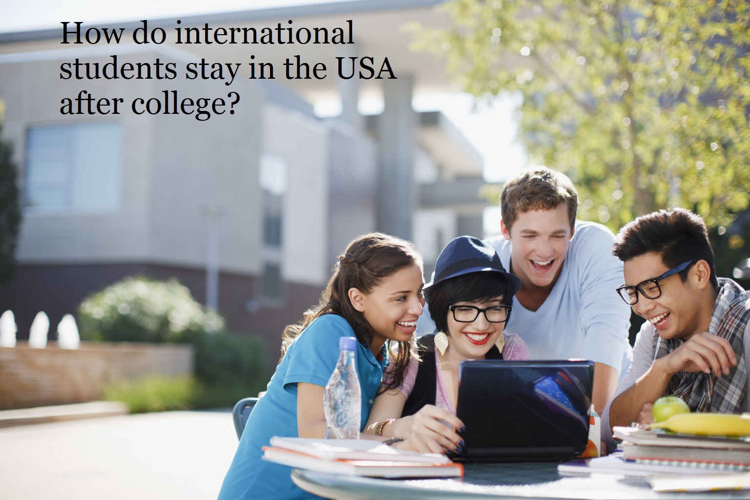 How do international students stay in the USA after college?