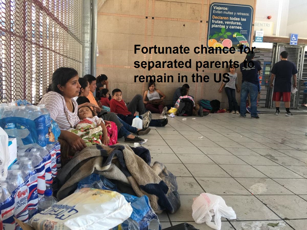 Fortunate chance for separated parents to remain in the US