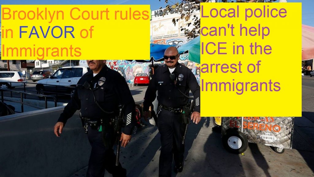 It is not under Local Police command to detain immigrants