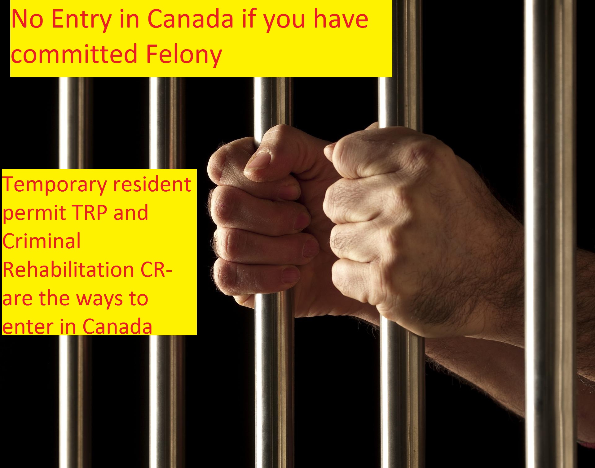 No Entry in Canada if you have committed Felony