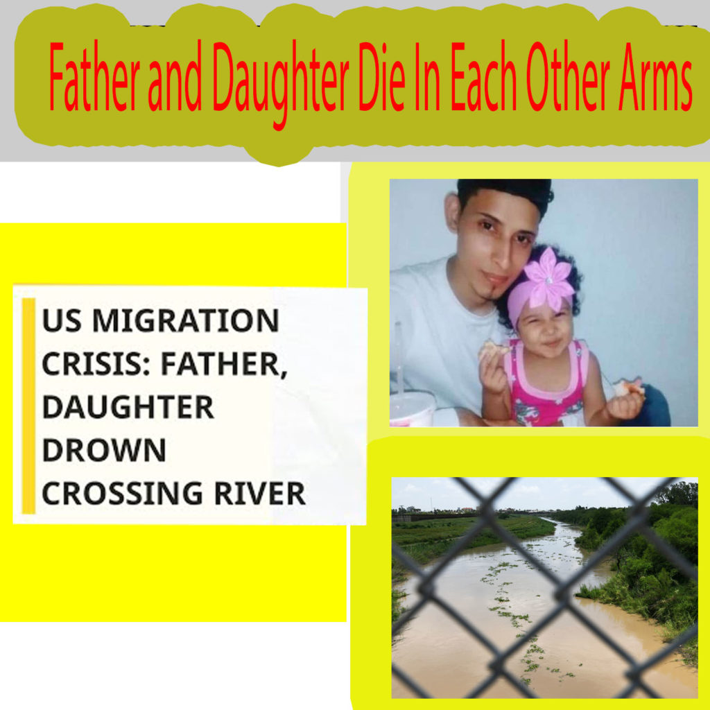 photograph of a drowned father and daughter migrants