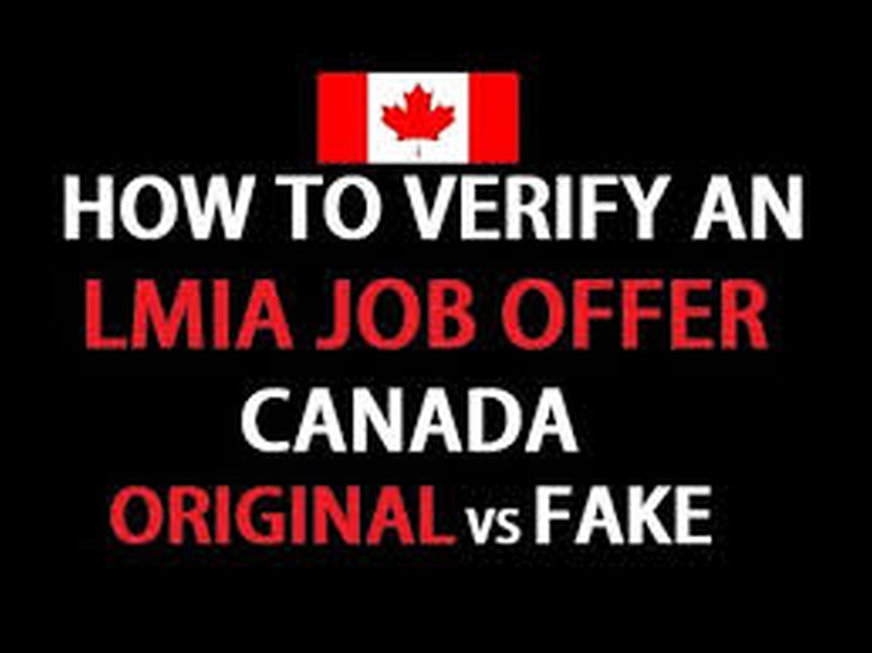 Verify the Authenticity of the LMIA