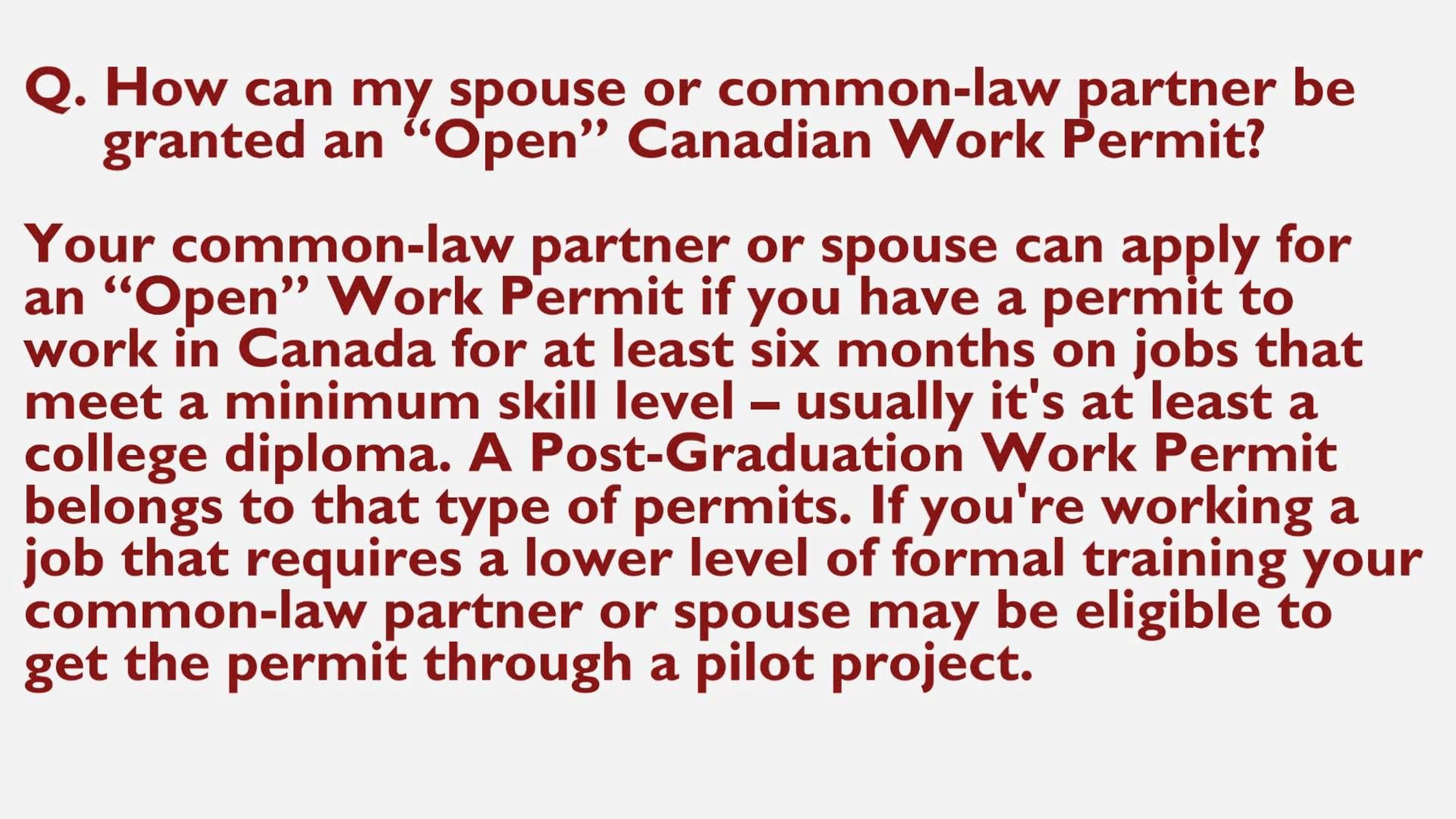 How a Student Can Apply for a Work Permit for Spouse?
