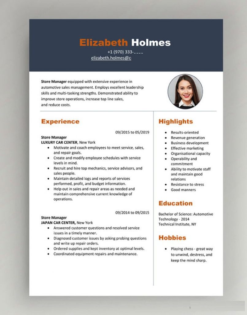 Canadian Resume Template Download